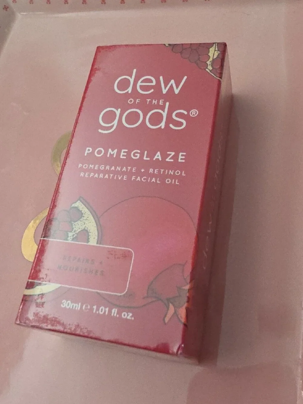 dew of the gods POMEGLAZE Reparative Facial Oil